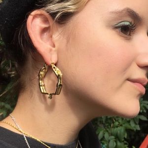 BNWT Verameat Girls Unite Gold Hoops